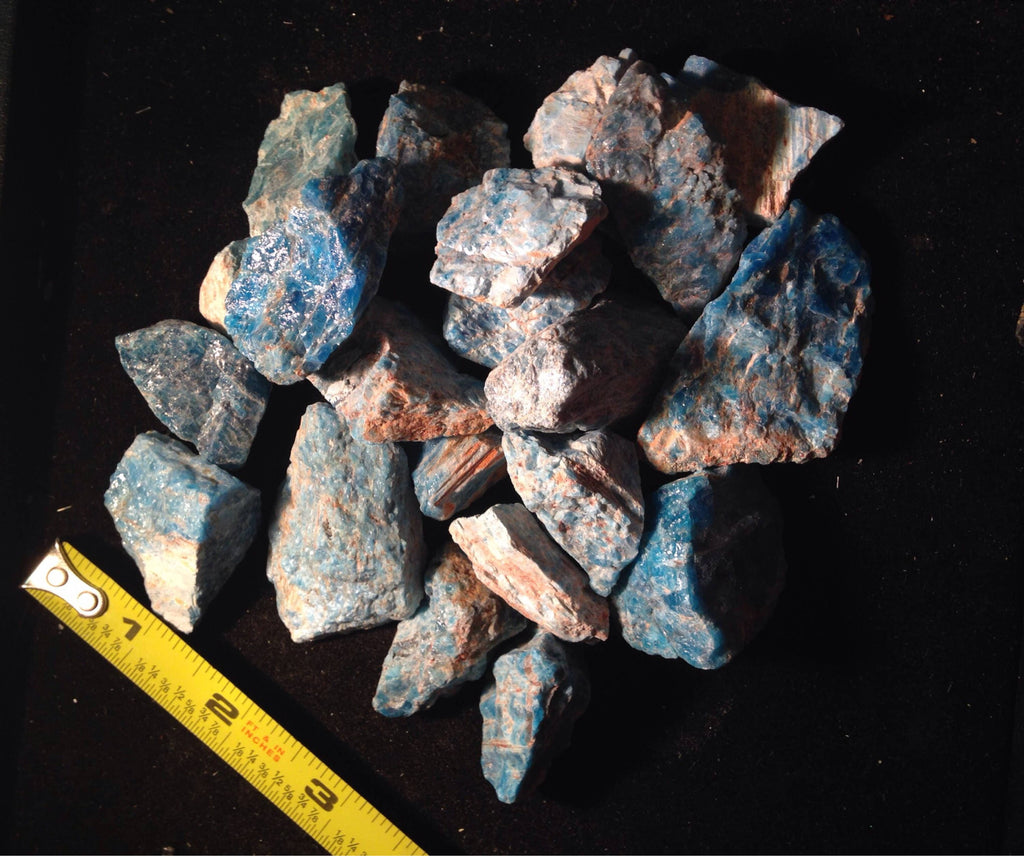 Rough Blue Apatite Stone