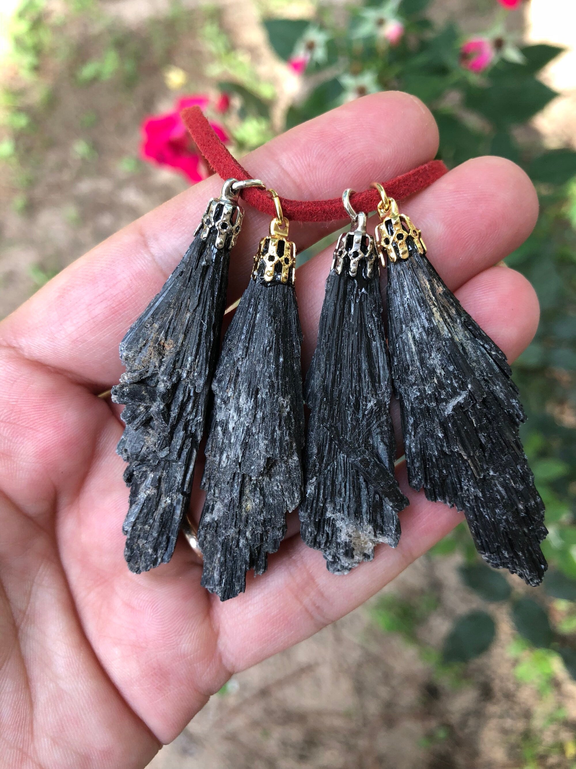Black Kyanite Pendant