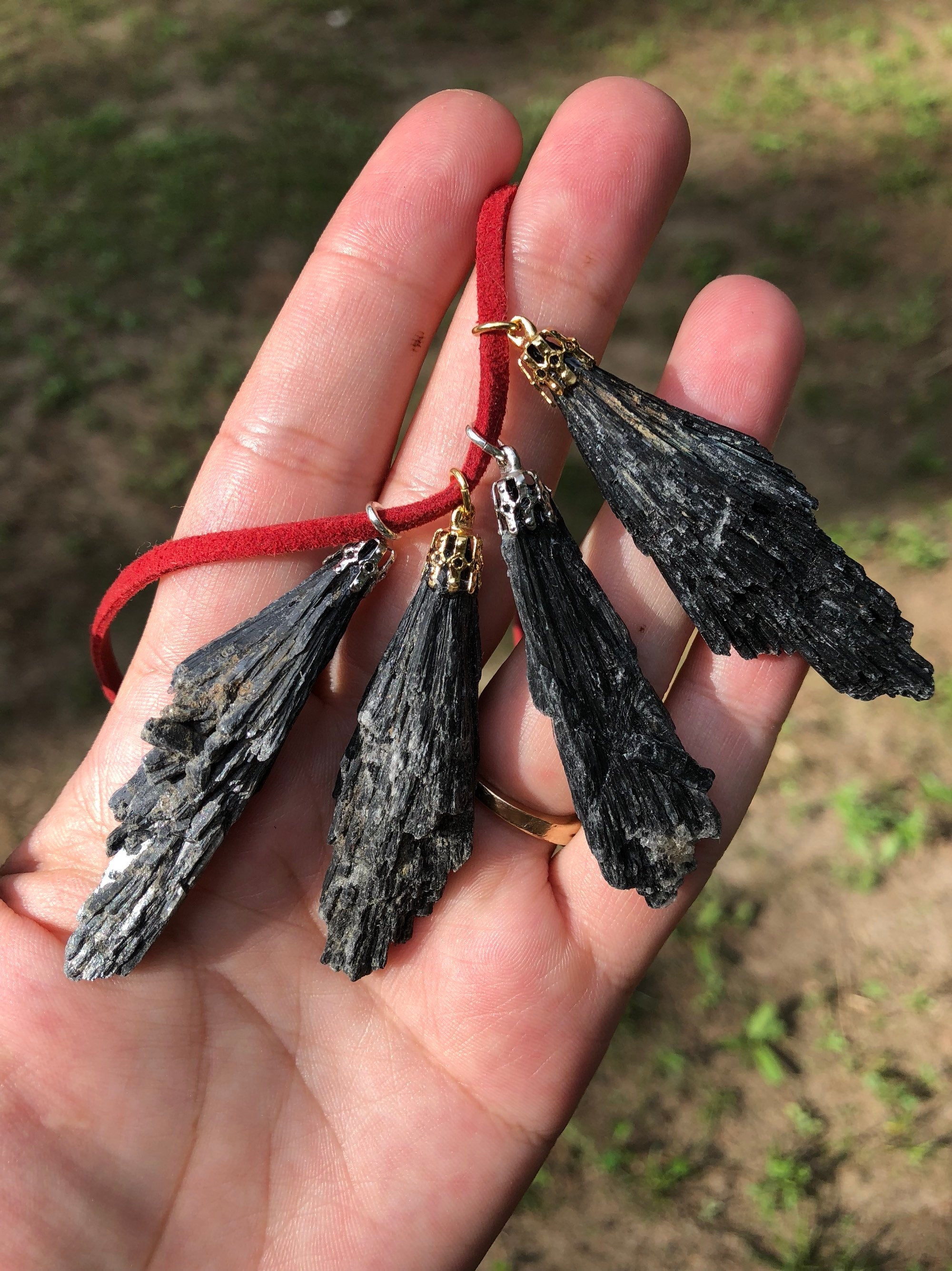 Black Kyanite Pendant
