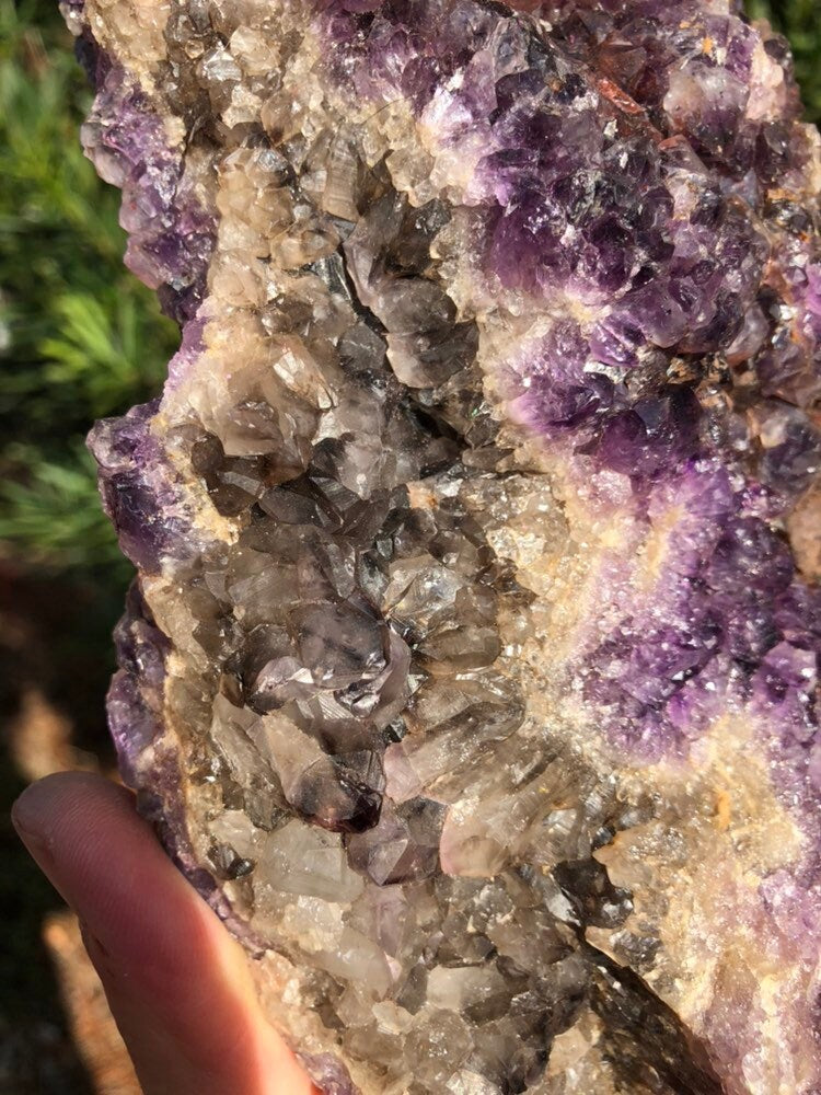 Huge 2.7 Thunder Bay Amethyst and Smoky Quartz Cluster from Canada