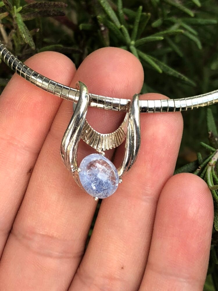 Dumortierite Sterling Silver Necklace