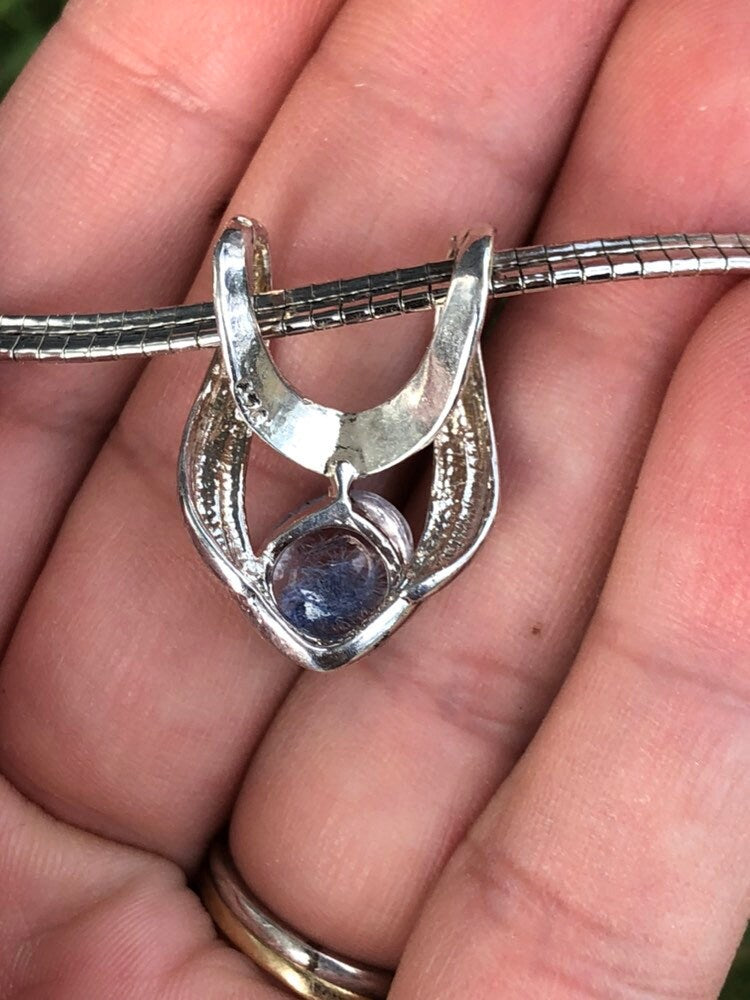 Dumortierite Sterling Silver Necklace