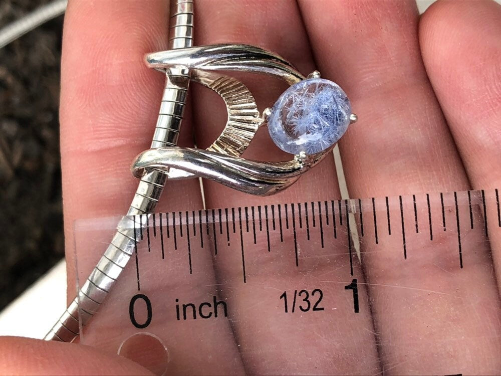 Dumortierite Sterling Silver Necklace