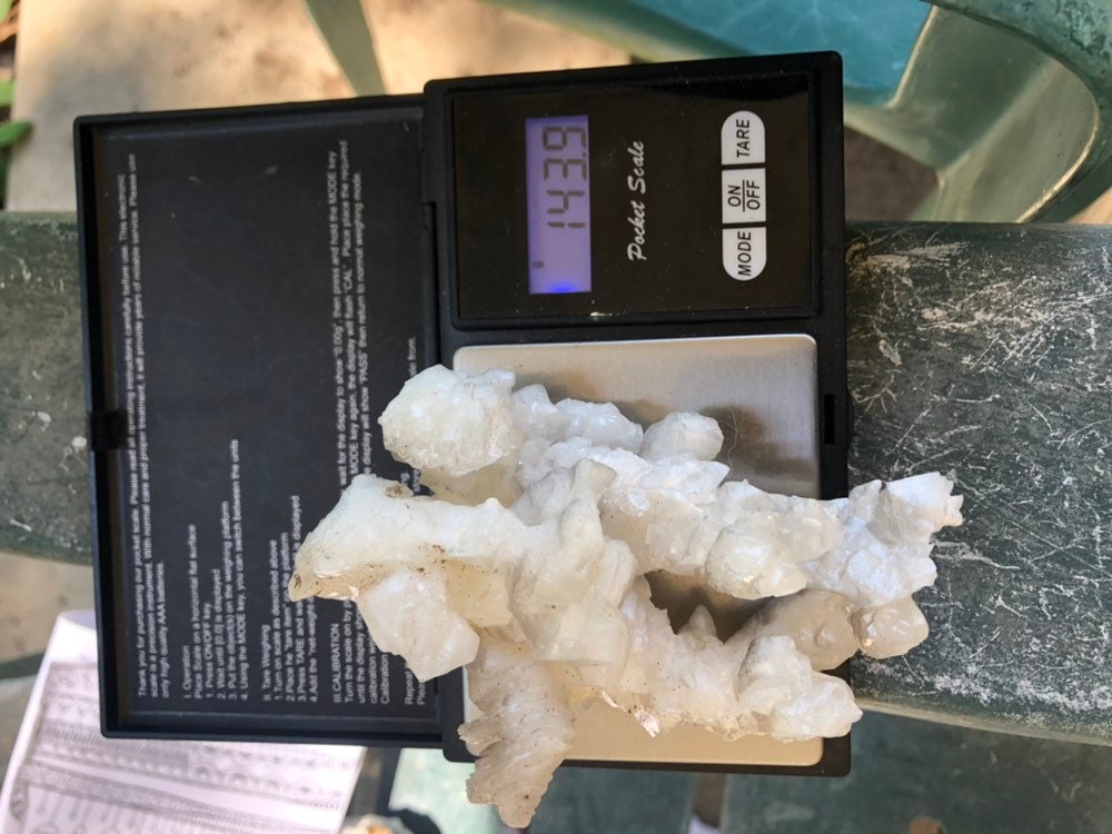 White Aragonite Cluster from Morocco