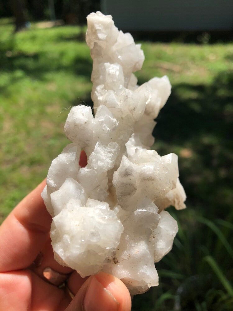 White Aragonite Cluster from Morocco