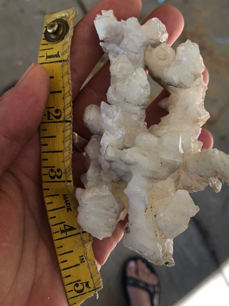 White Aragonite Cluster from Morocco