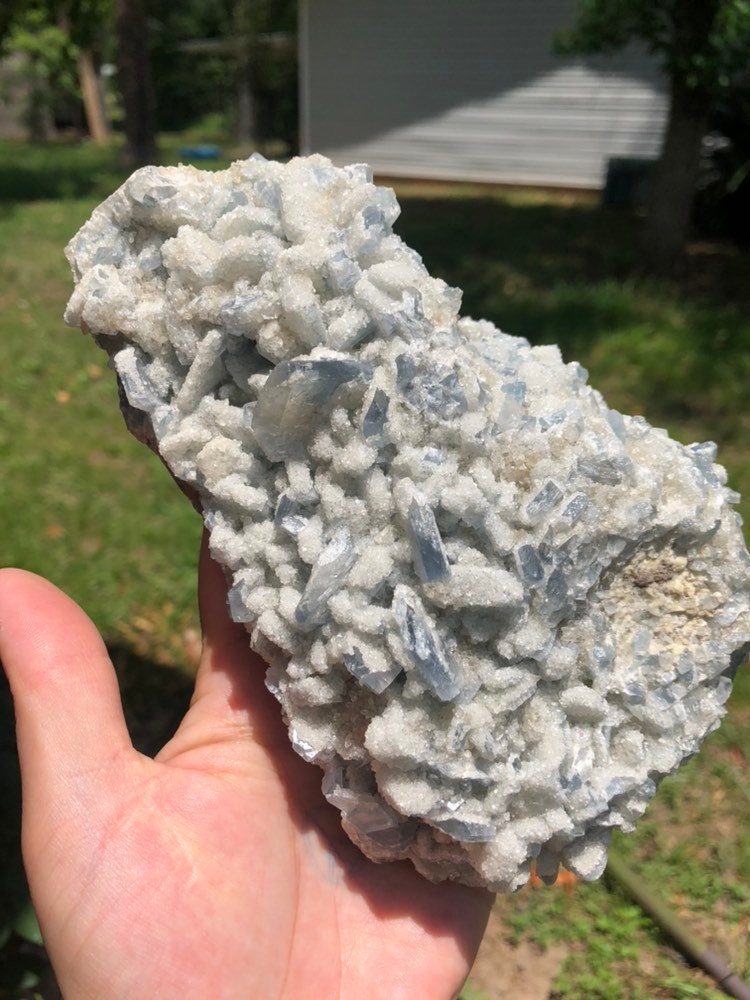 Huge 3.1lb Celestite Cluster from Monroe Michigan