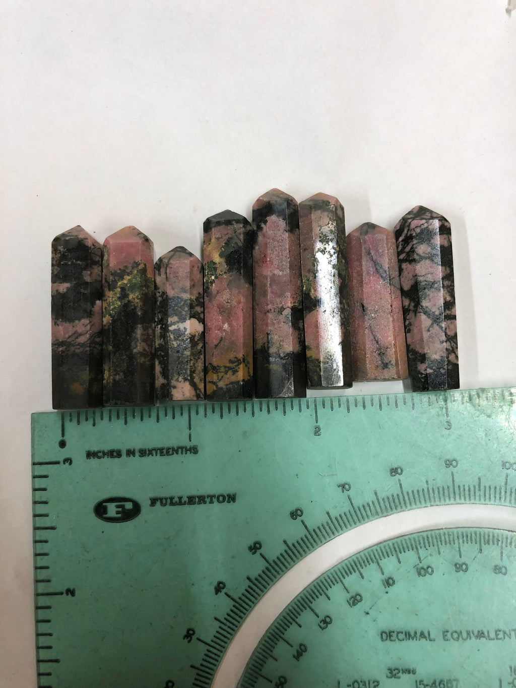 Little Rhodonite Obelisk Tower Natural Stone Point Jewelry Making Supplies (1)