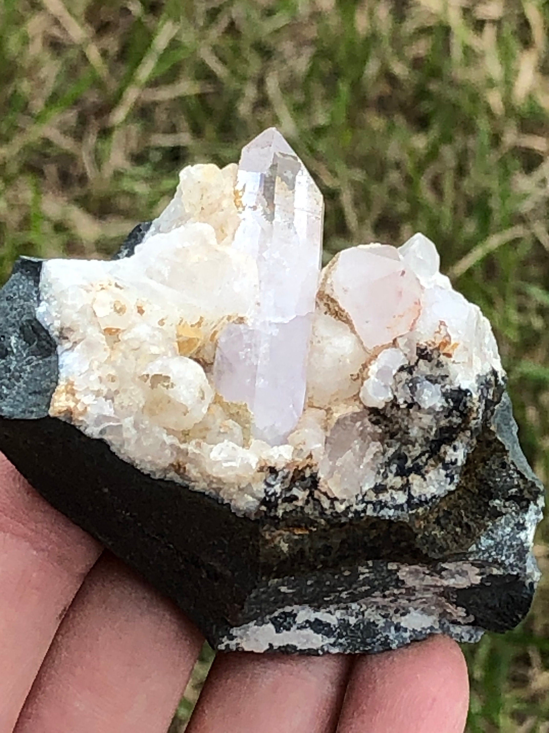 Goboboseb Enhydro Amethyst Quartz Crystal  From The Erongo Region Namibia