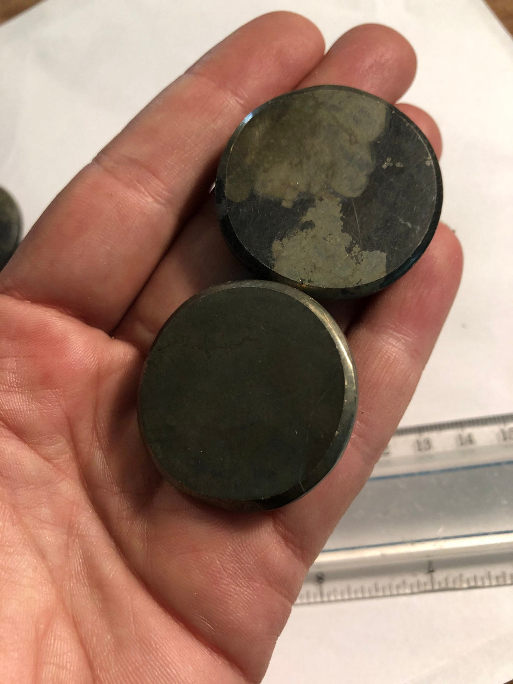 Pyrite Pocket Stone/Round Cabochon (1)