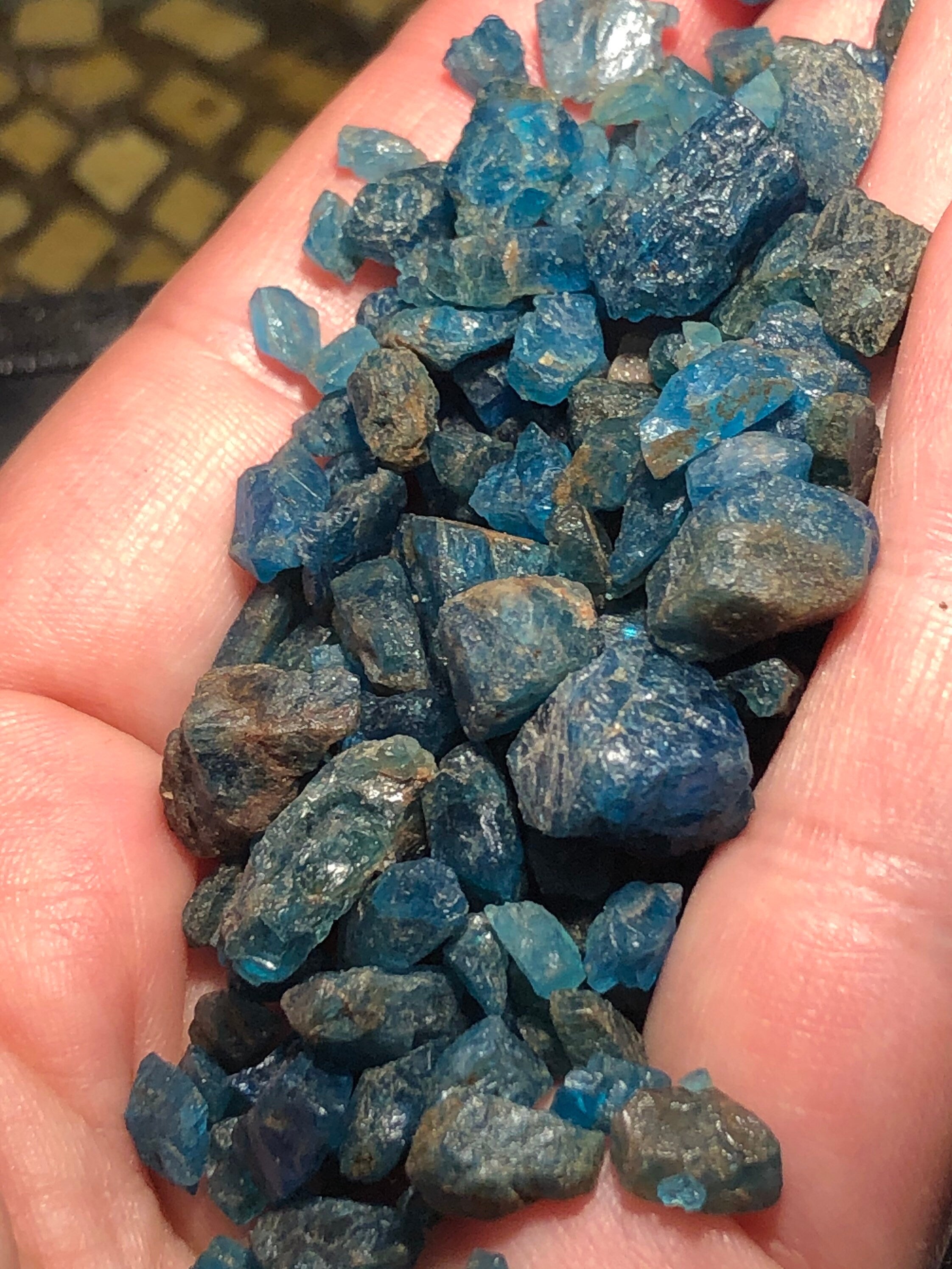 Bulk Blue Apatite Crystals
