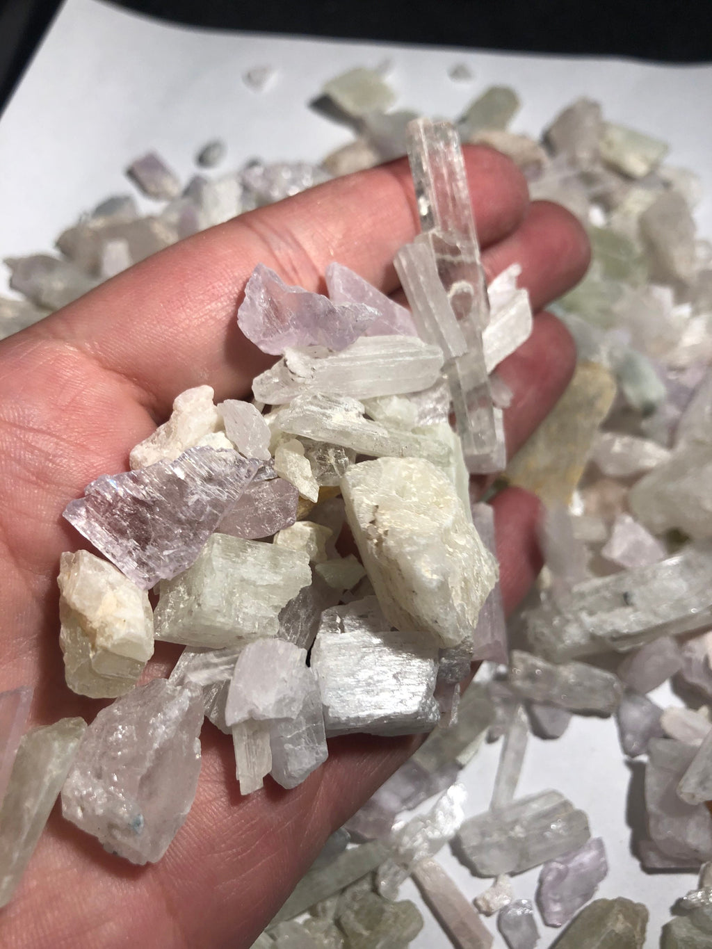 Bulk Kunzite Spodumene Crystals