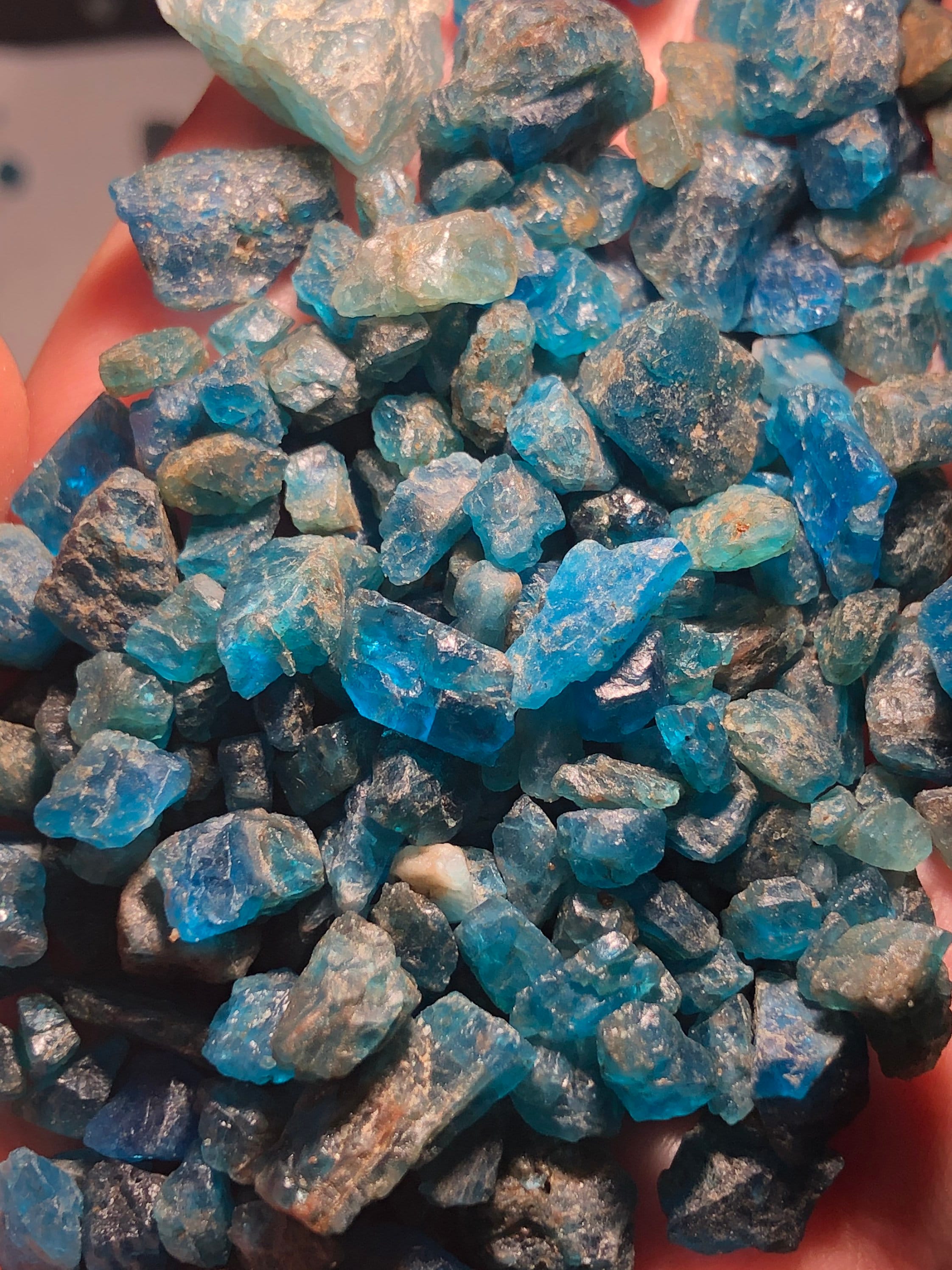 Bulk Blue Apatite Crystals