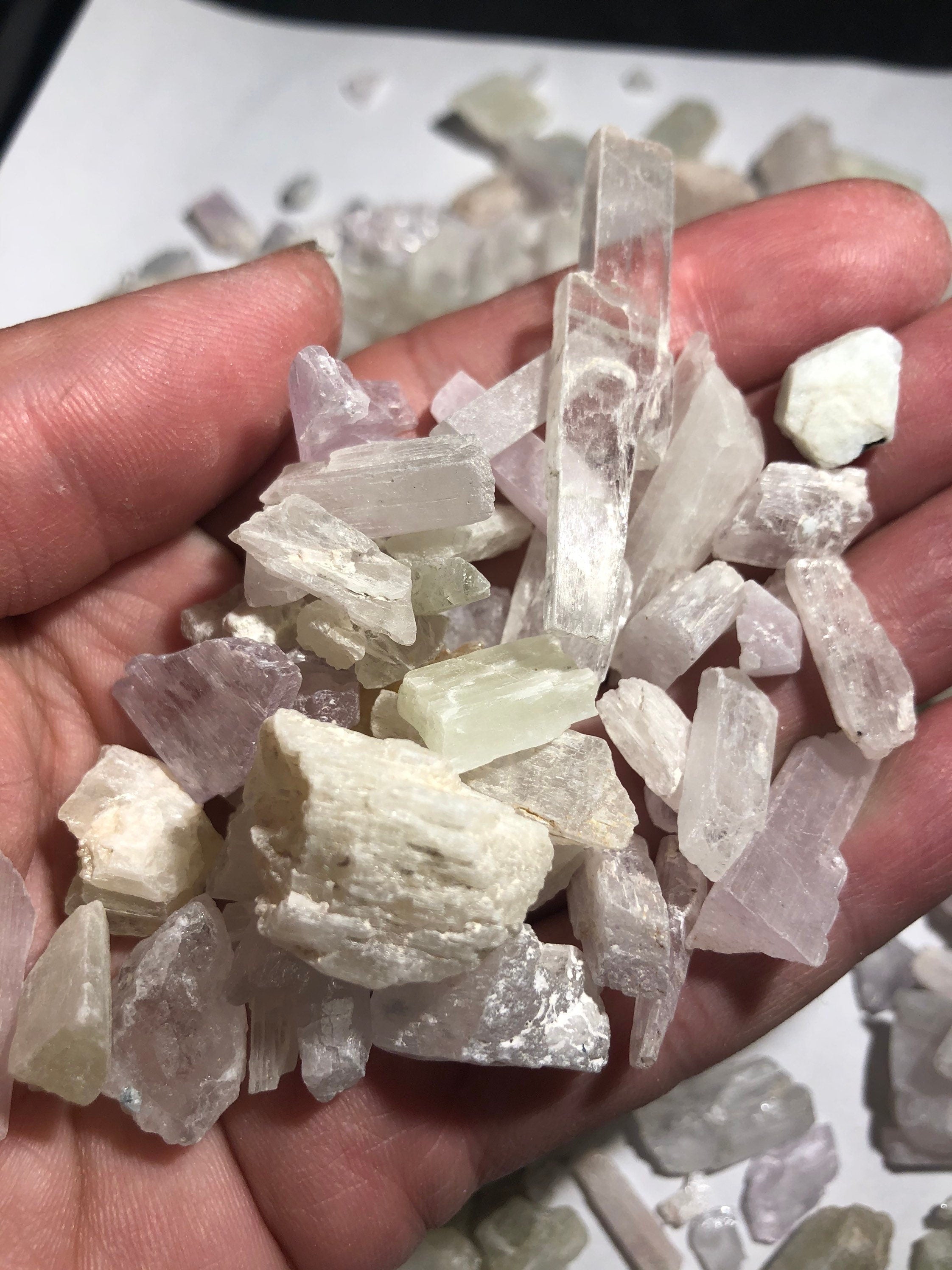 Bulk Kunzite Spodumene Crystals
