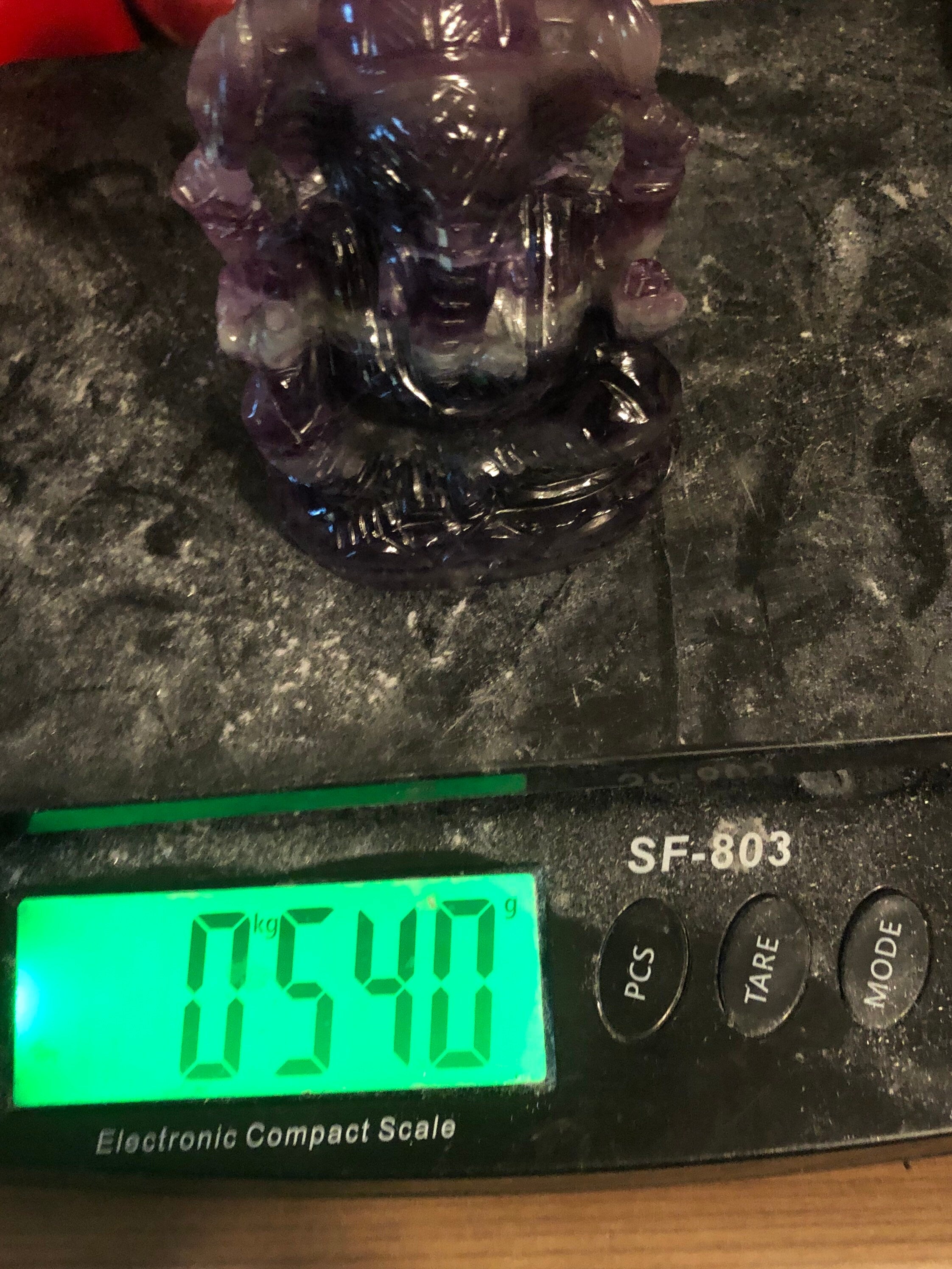 Multicolored Fluorite Ganesha Stone Carving