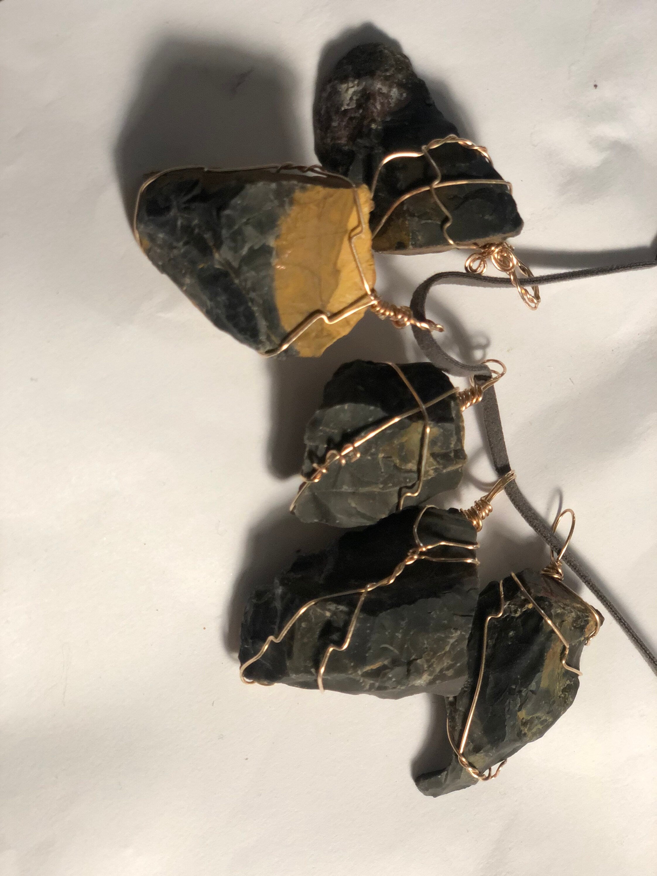 Black Onyx Wire Wrapped Pendant
