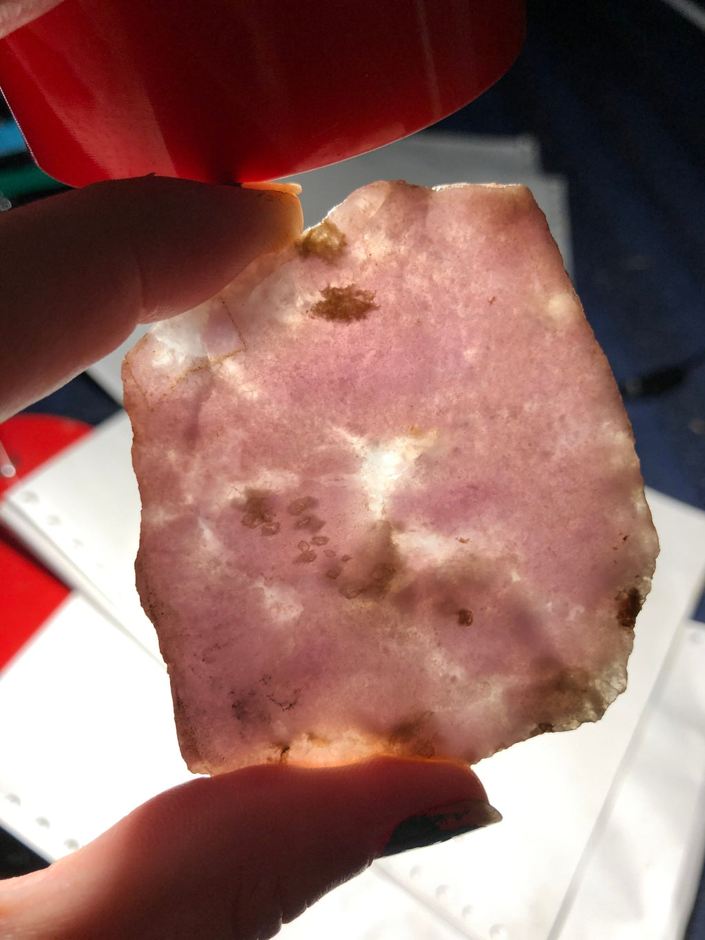 Gemmy Lepidolite Slab from Colorado