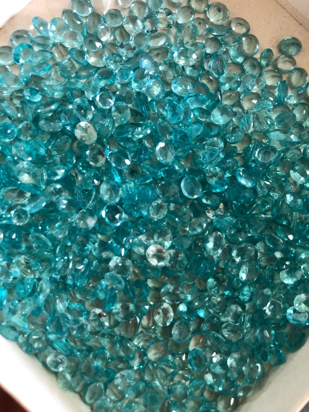 Faceted Blue Apatite Round Gemstone