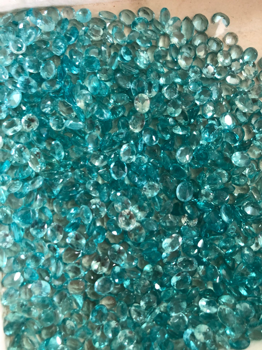 Faceted Blue Apatite Round Gemstone