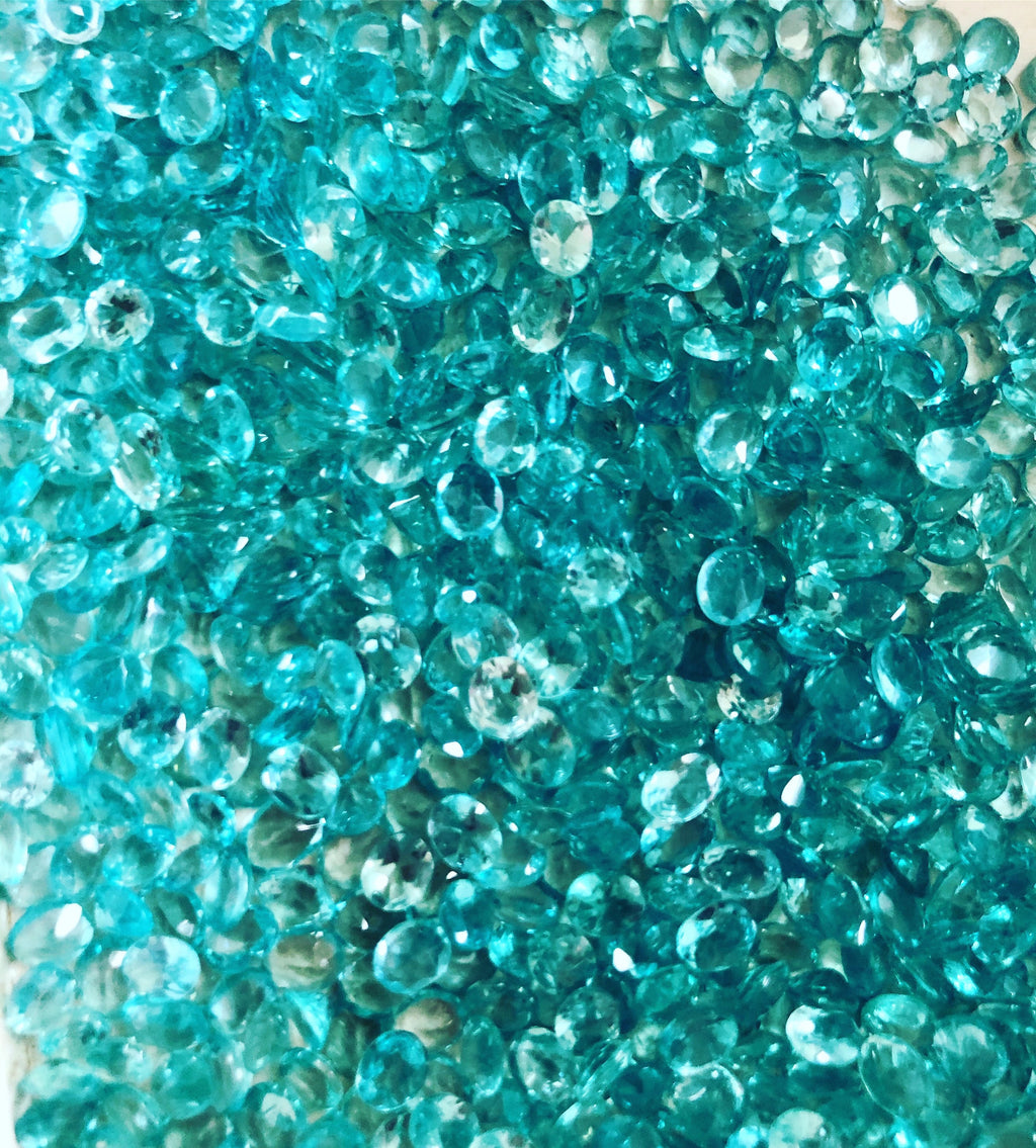 Faceted Blue Apatite Round Gemstone