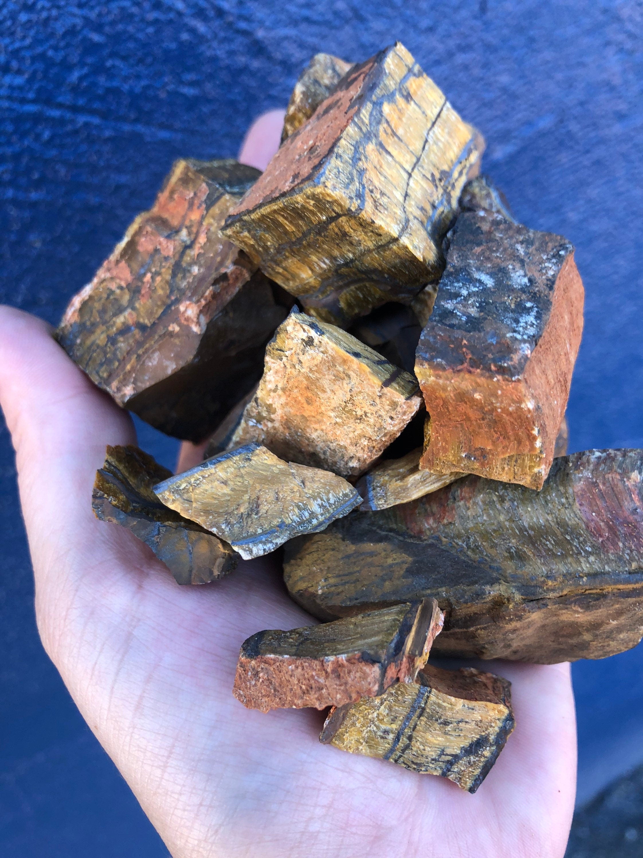 1lb Tiger’s Eye Rough Crystals