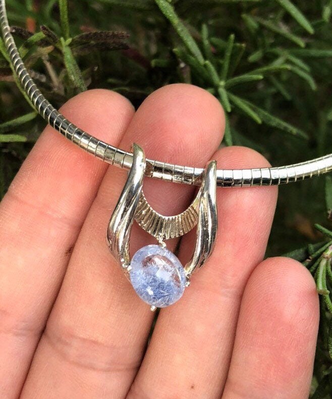 Dumortierite Sterling Silver Necklace
