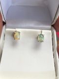 Ethiopian Welo Sterling Silver Stone Stud Earrings