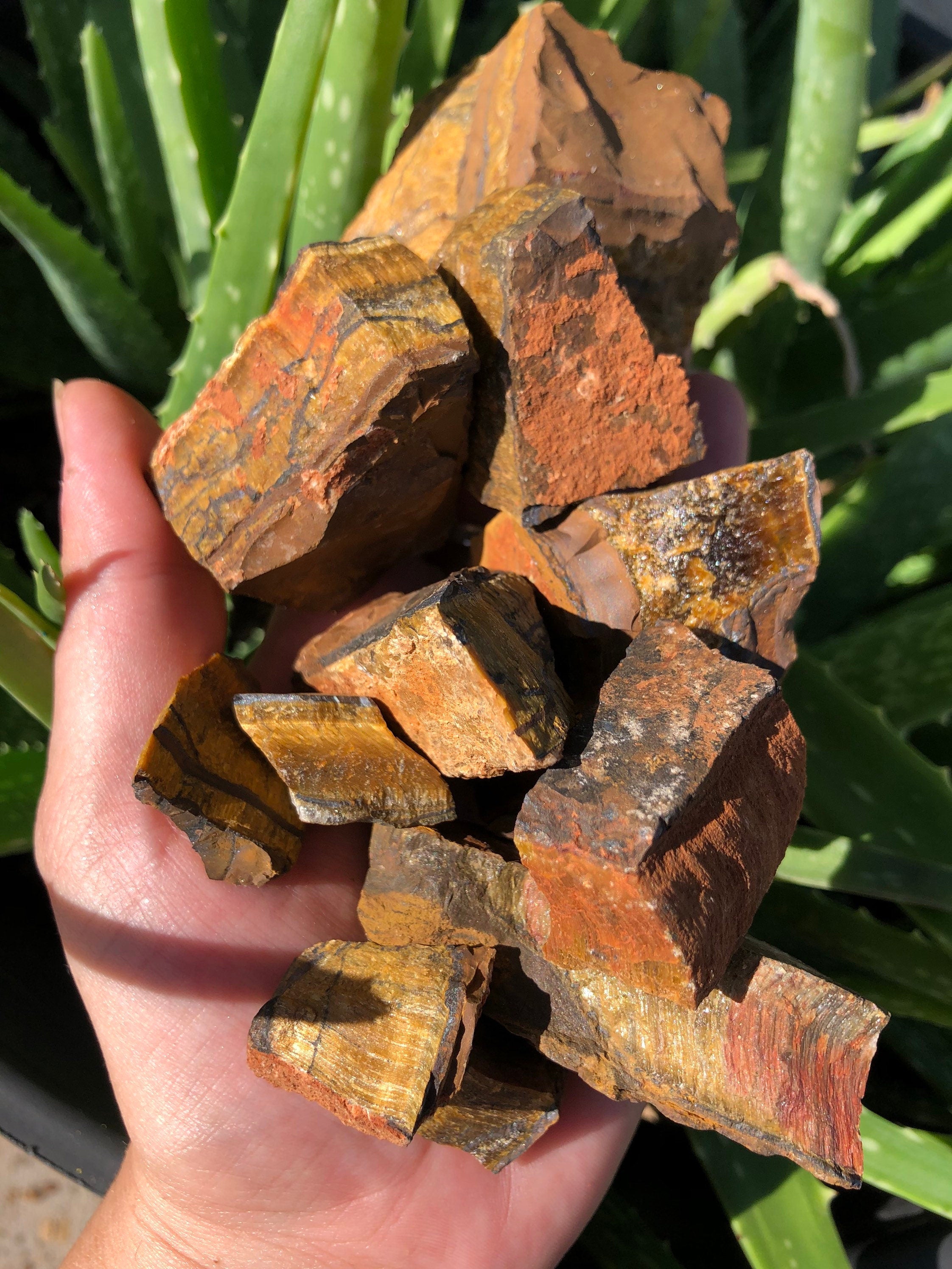 1lb Tiger’s Eye Rough Crystals