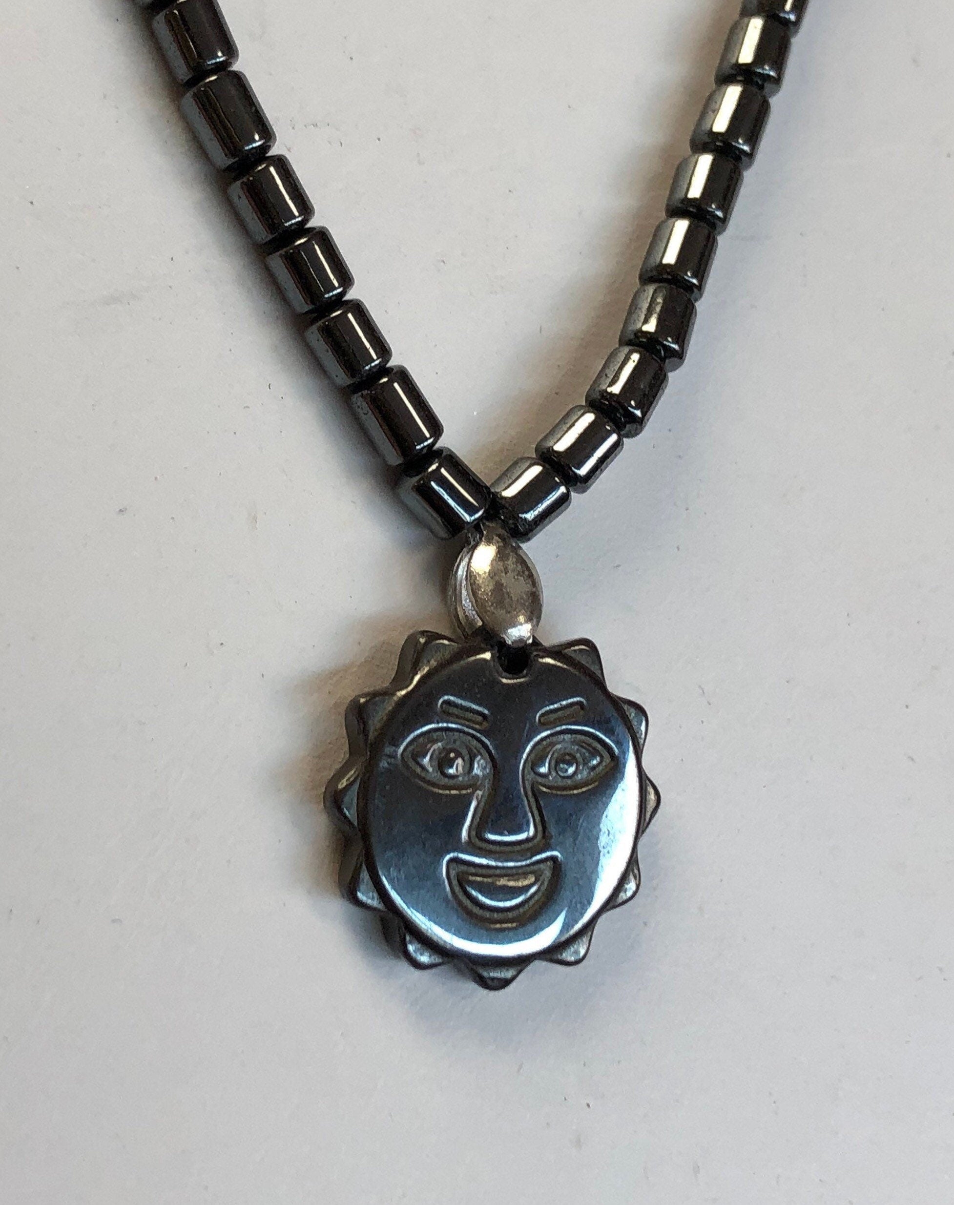Hematite Sun Beaded Necklace