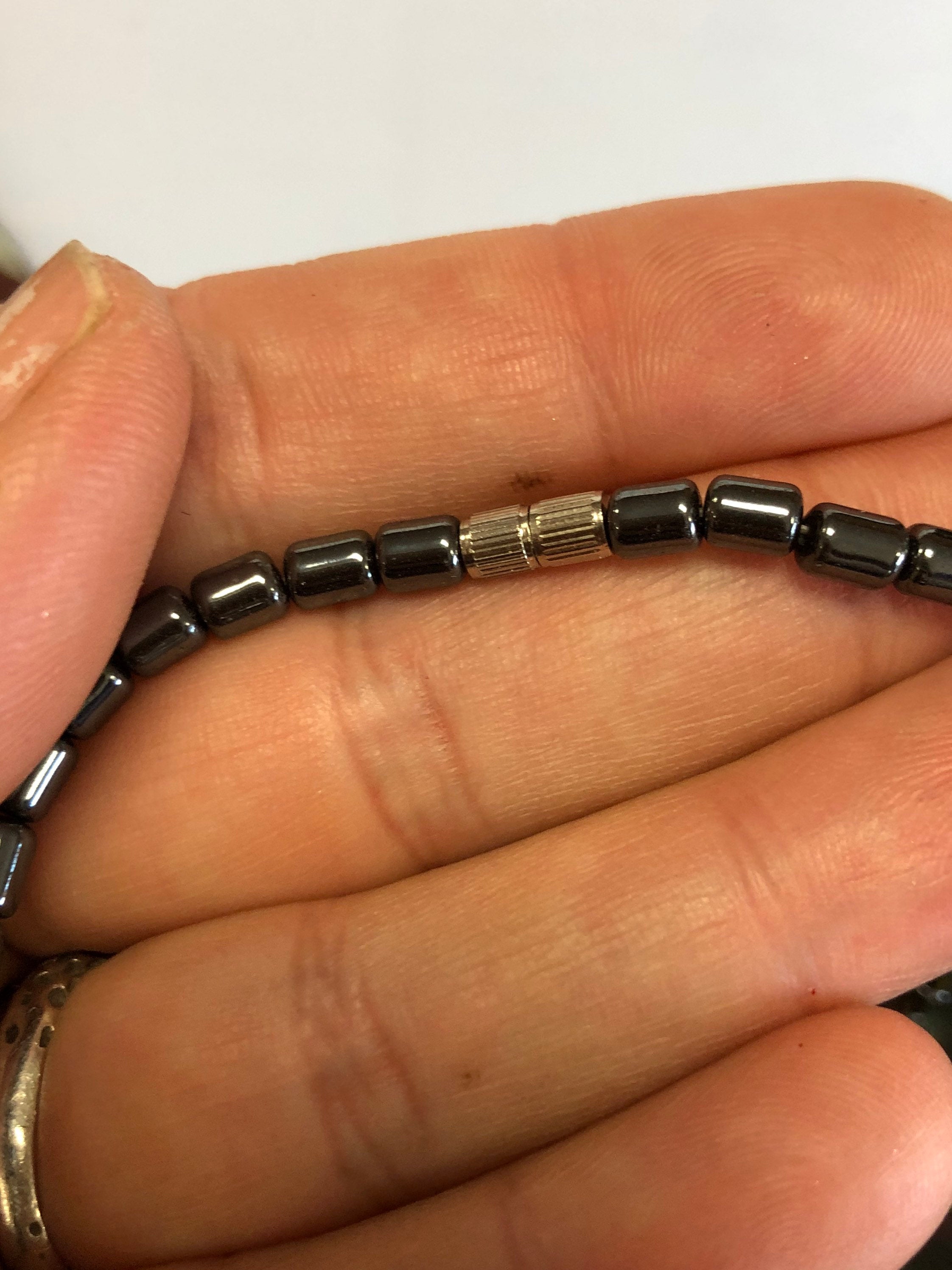 Hematite Dolphin Beaded Necklace