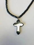 Hematite Cross Beaded Necklace
