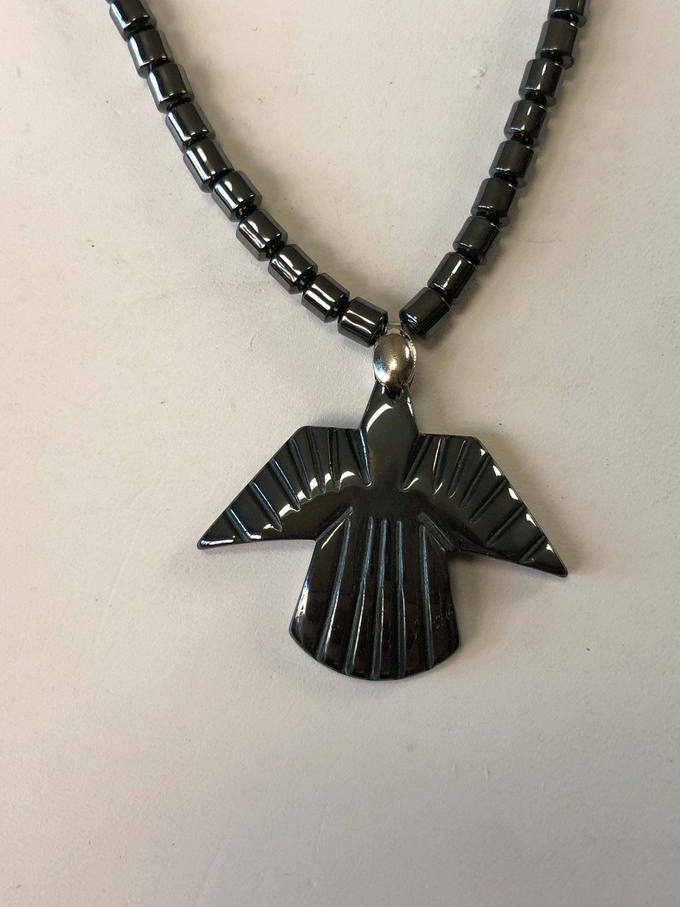 Hematite Angel Beaded Necklace