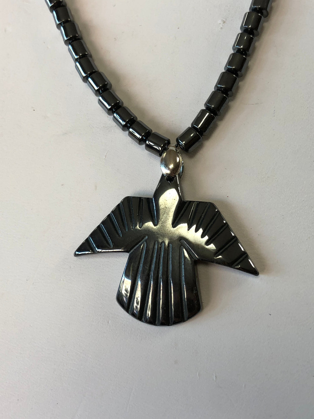 Hematite Angel Beaded Necklace