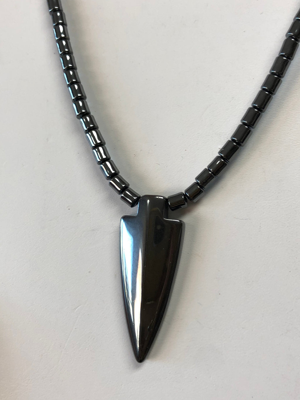Hematite Arrowhead Beaded Necklace