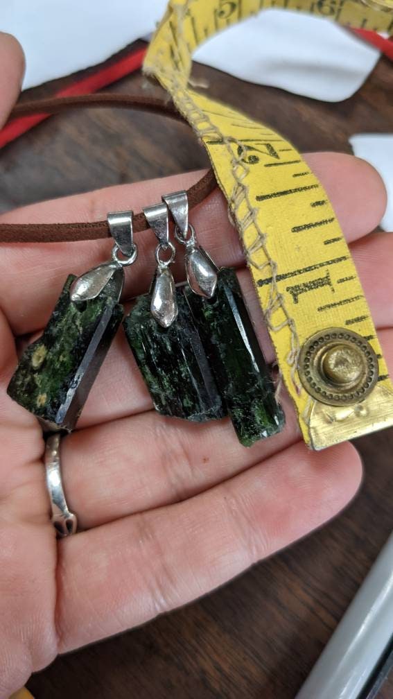 Chrome Diopside Crystal Necklace