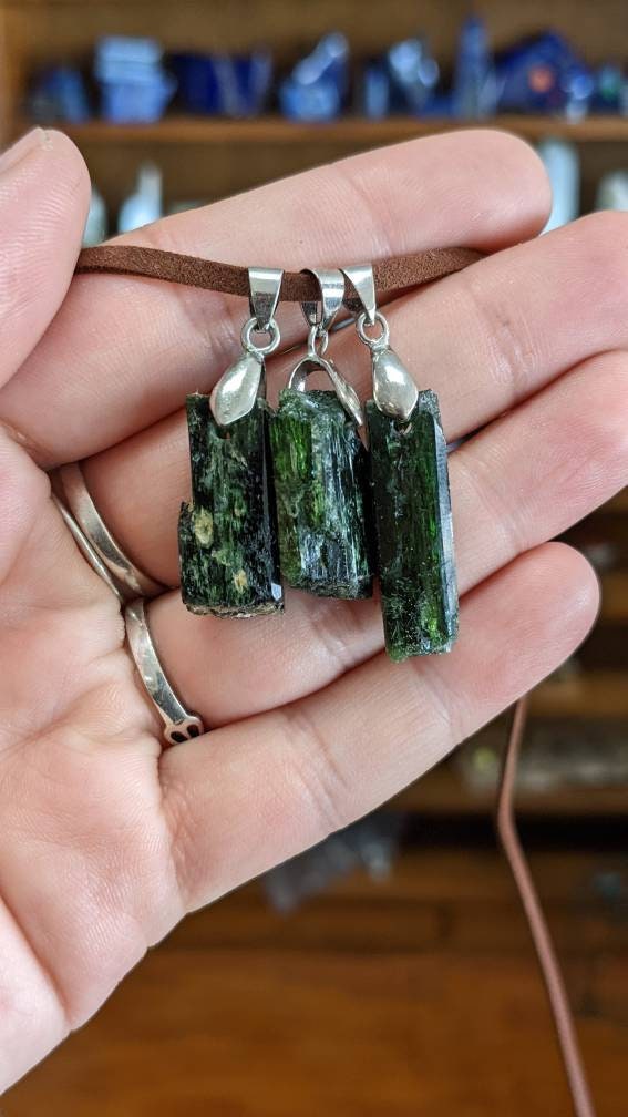 Chrome Diopside Crystal Necklace