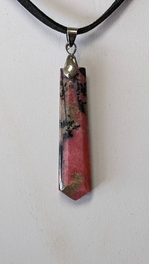 Rhodonite Crystal Necklace