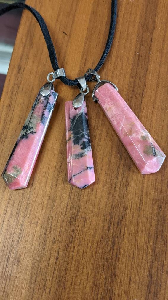 Rhodonite Crystal Necklace