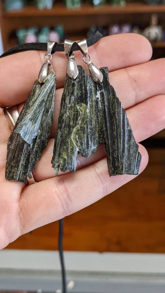 Epidote Crystal Necklace