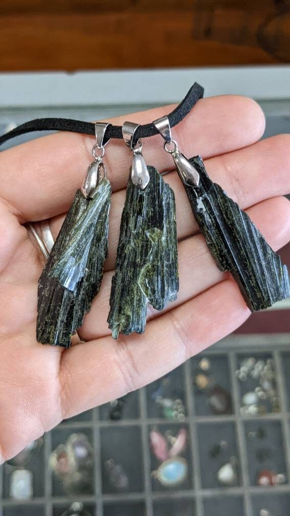 Epidote Crystal Necklace