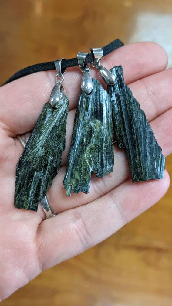 Epidote Crystal Necklace