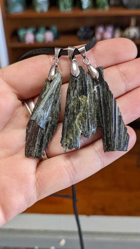 Epidote Crystal Necklace