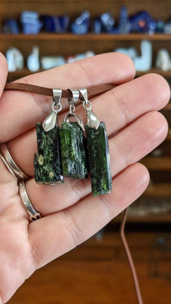 Chrome Diopside Crystal Necklace