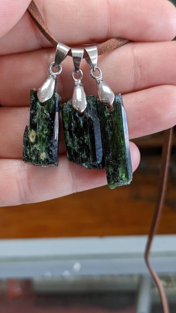 Chrome Diopside Crystal Necklace
