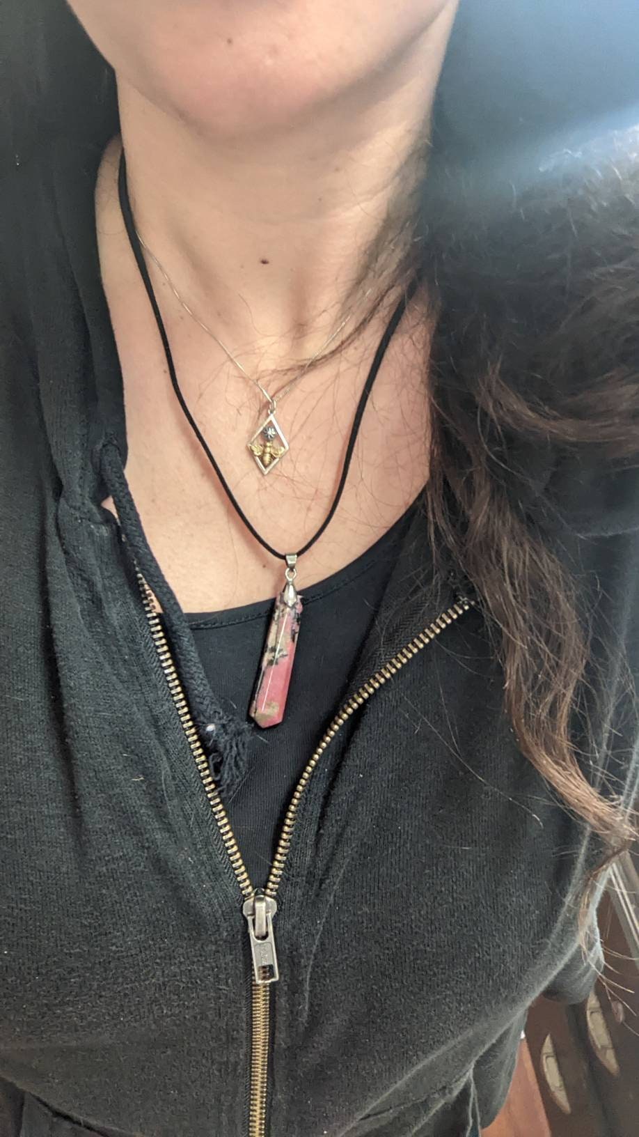 Rhodonite Crystal Necklace