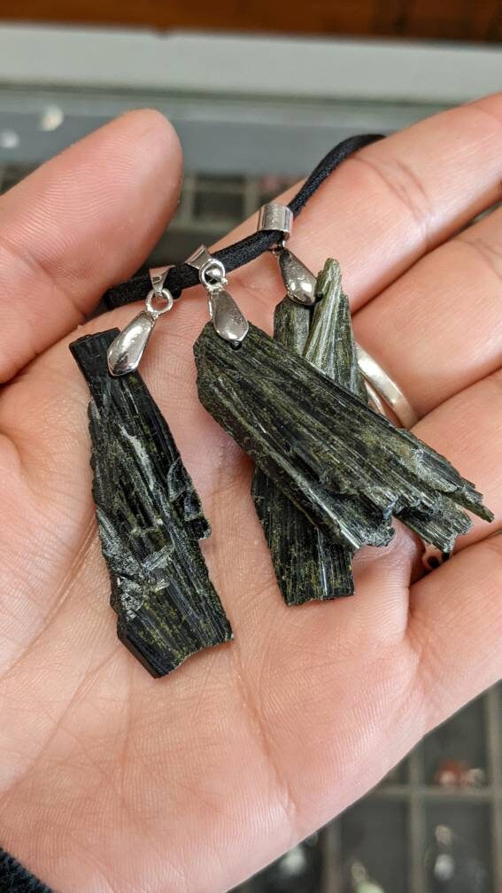 Epidote Crystal Necklace
