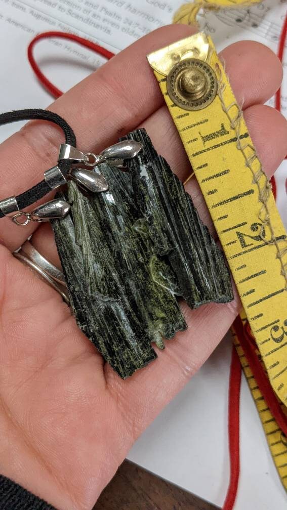 Epidote Crystal Necklace