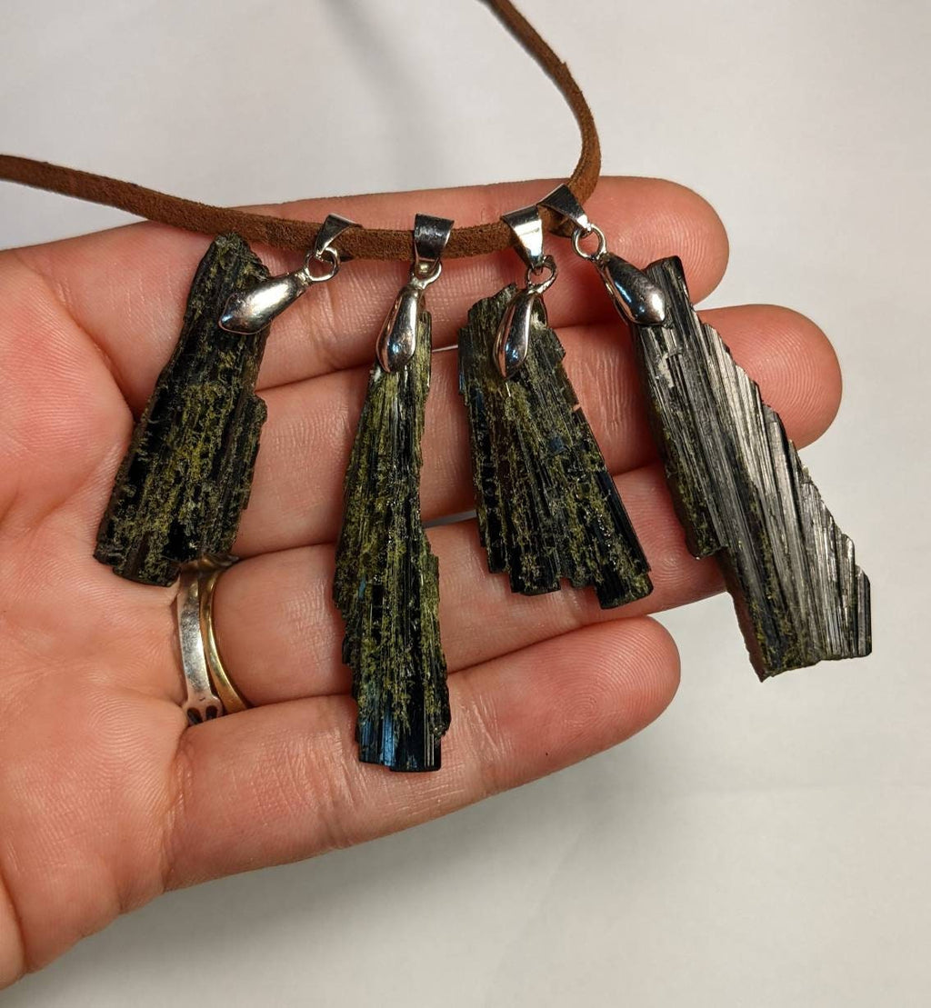 Epidote Crystal Necklace