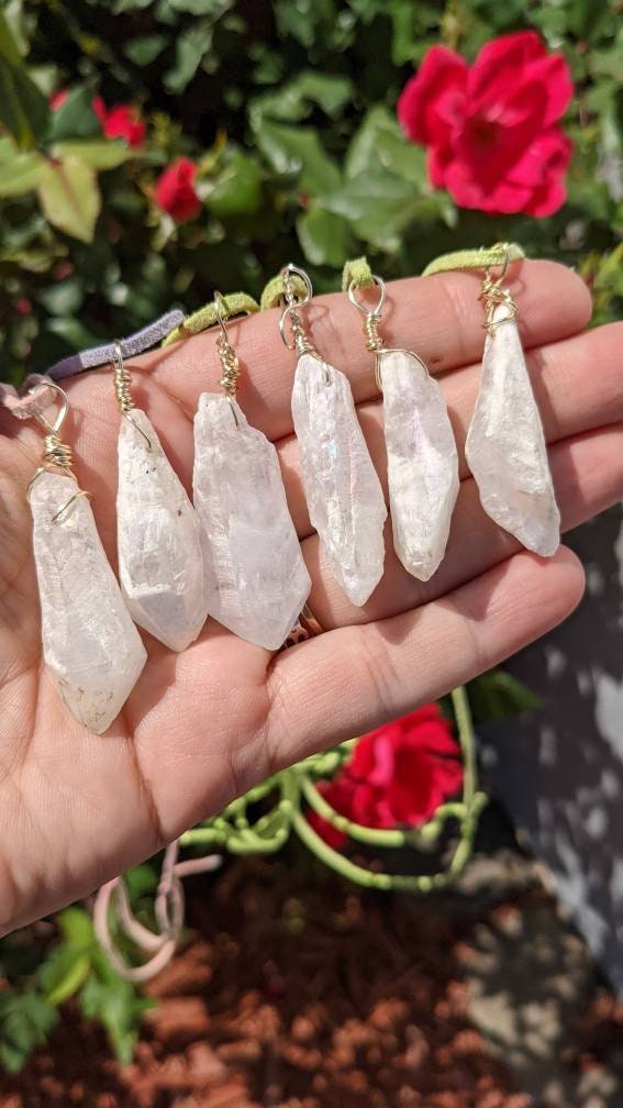 Aura Quartz Crystal Necklace
