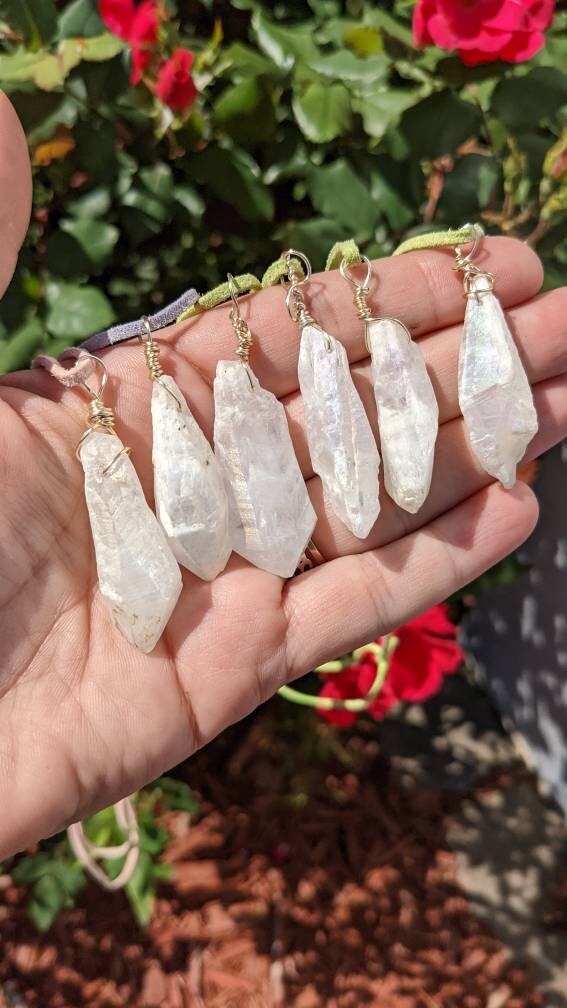 Aura Quartz Crystal Necklace